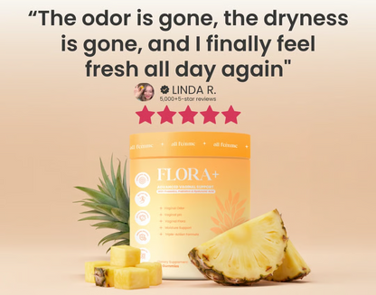 Flora Plus Vaginal Probiotic Gummies | Restore pH Balance & Healthy Feminine Flora, Hormone-Free