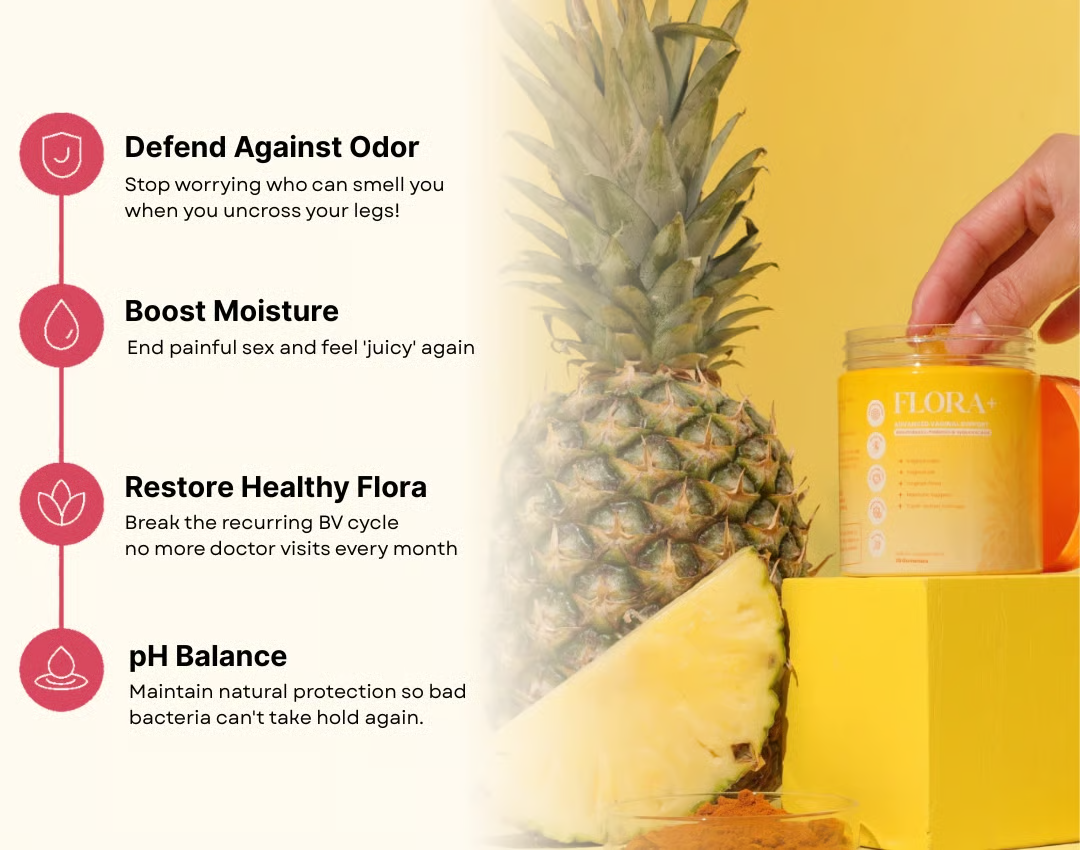 Flora Plus Vaginal Probiotic Gummies | Restore pH Balance & Healthy Feminine Flora, Hormone-Free