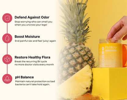 Flora Plus Vaginal Probiotic Gummies | Restore pH Balance & Healthy Feminine Flora, Hormone-Free